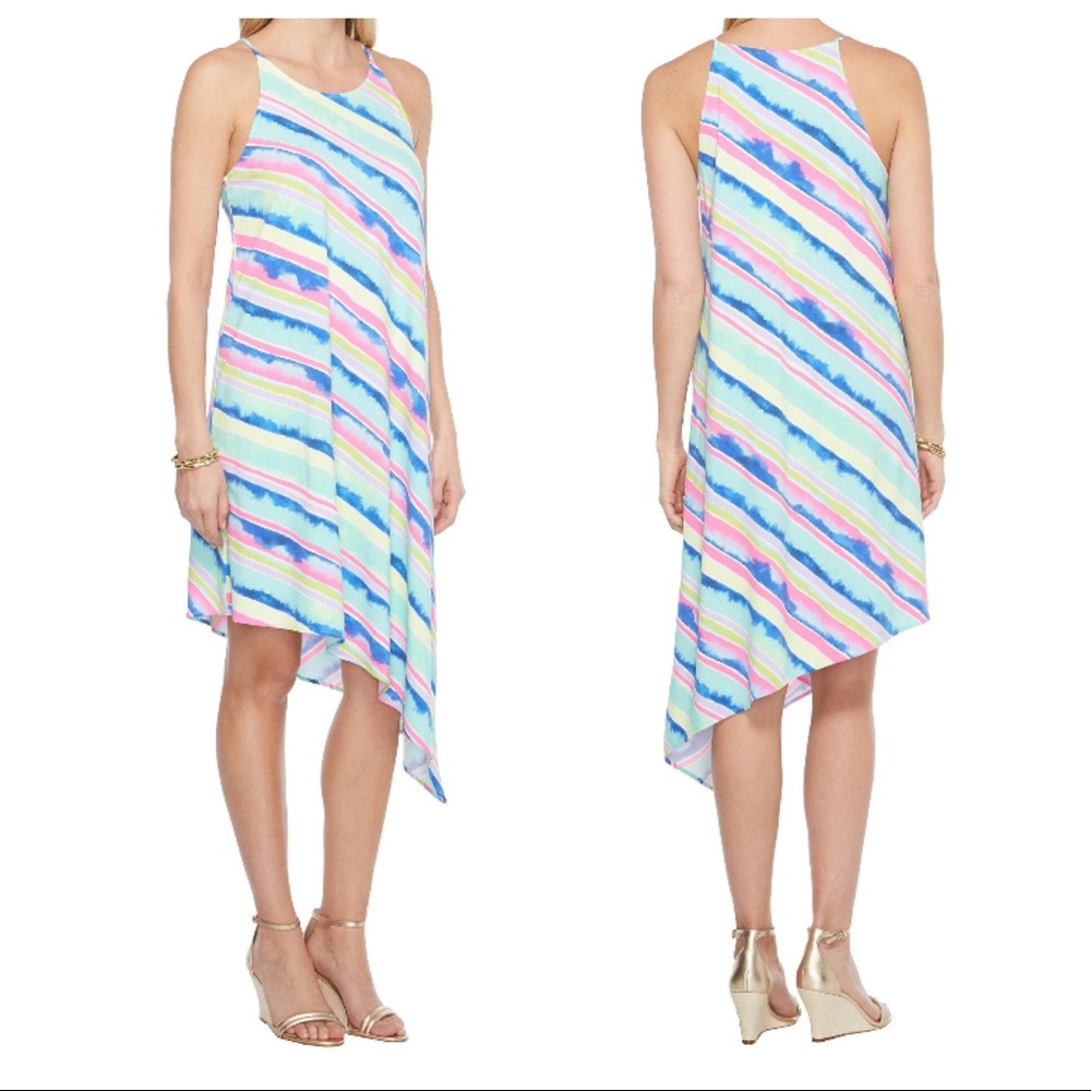 🌊 Lilly Pulitzer “Breakwater Tint Party Wave” Asymmetrical Dress - Picture 3 of 8